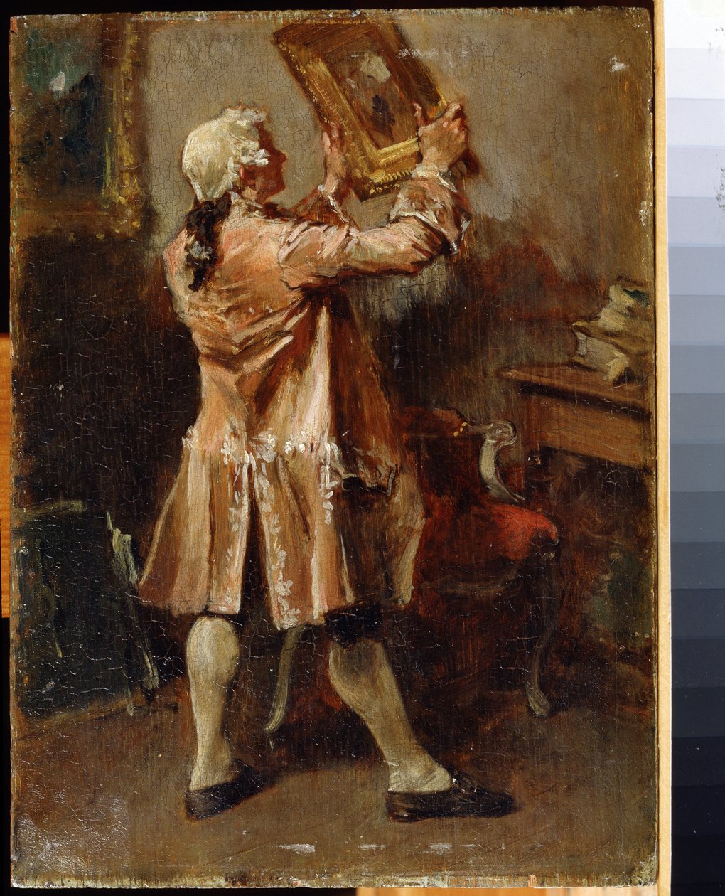 En malerelsker. (En maleri elsker). Maleri af Ernest Jean Louis Meissonier (1815-1891). Olie på træ, fransk kunst. Regionalt kunstmuseum, Chernigov af Jean Louis Ernest Meissonier