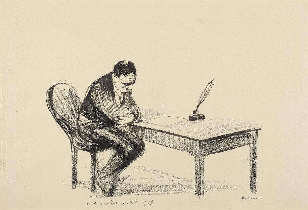 I Versailles, juli 1919 af Jean-Louis Forain