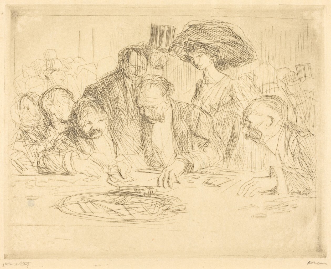 Ved spillebordet (2. tavle) (At the Gambling Table) (anden tavle) af Jean-Louis Forain