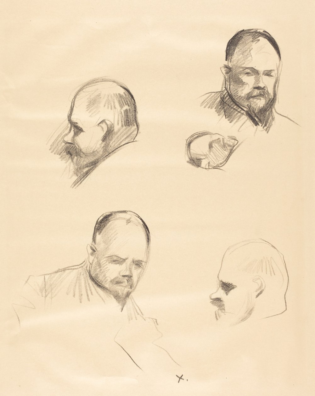 Ambroise Vollard, fire skitser af Jean-Louis Forain