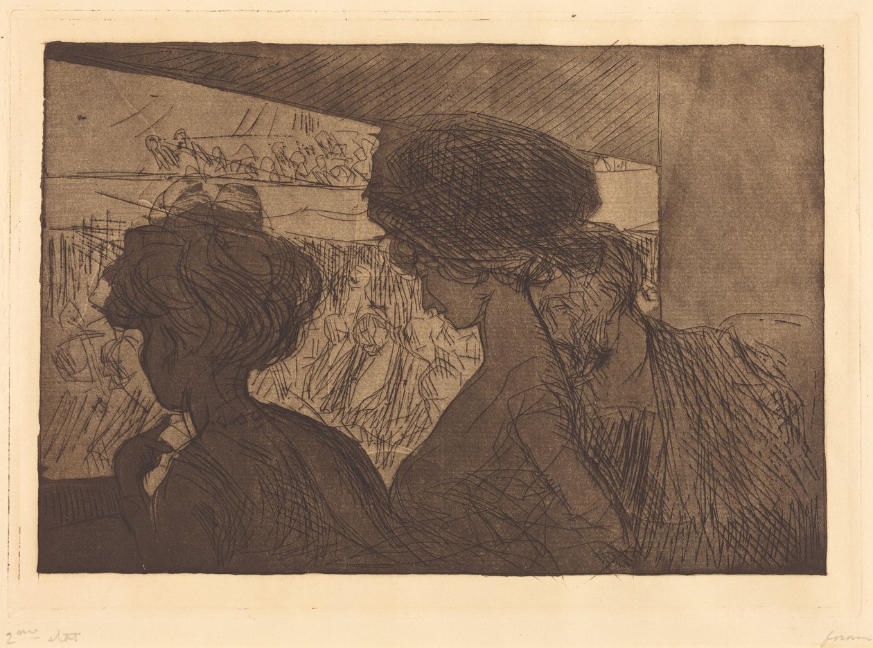 Badekar i teatret (Lower Box at the Theater) af Jean-Louis Forain