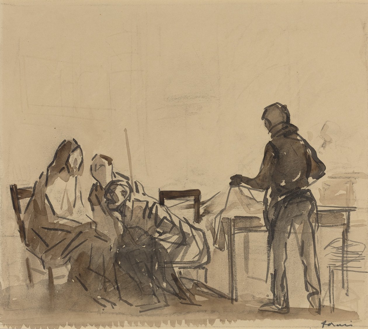 Før Refest i Emmaus af Jean-Louis Forain