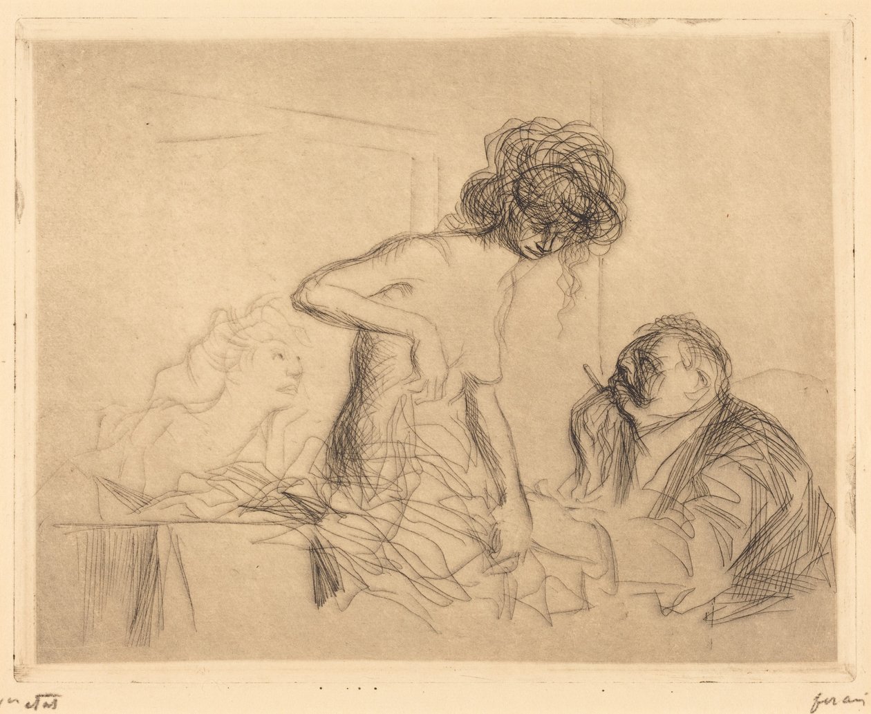 I et privat konsultationslokale (1. tavle) (In a Private Room) (first plate) af Jean-Louis Forain