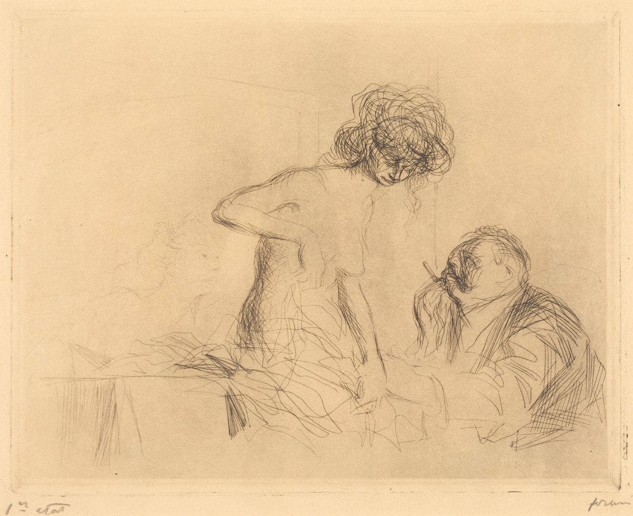 I et privat konsultationslokale (1. tavle) (In a Private Room) (first plate) af Jean-Louis Forain