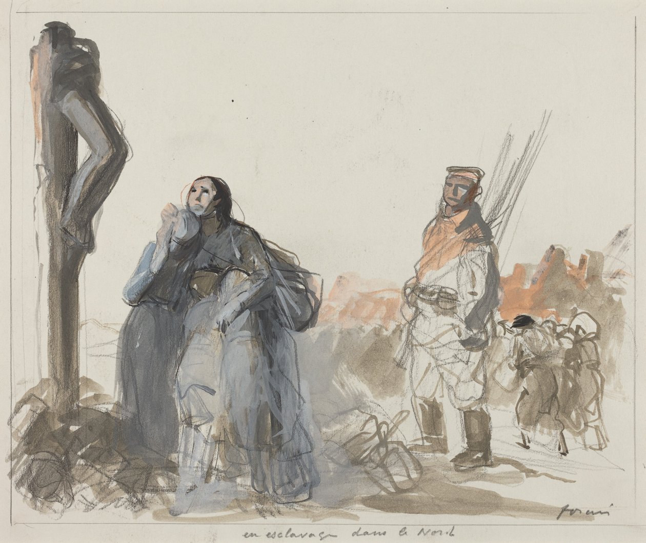 Som slave i Nordstaterne af Jean-Louis Forain