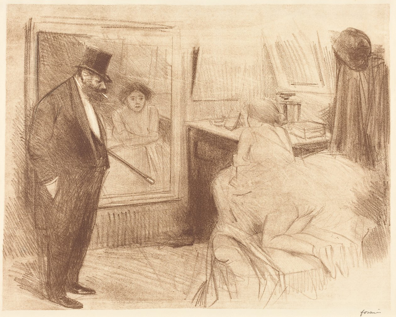 Danserindens omklædningsrum (2. tavle) (The Dancer’s Dressing Room) (second plate) af Jean-Louis Forain