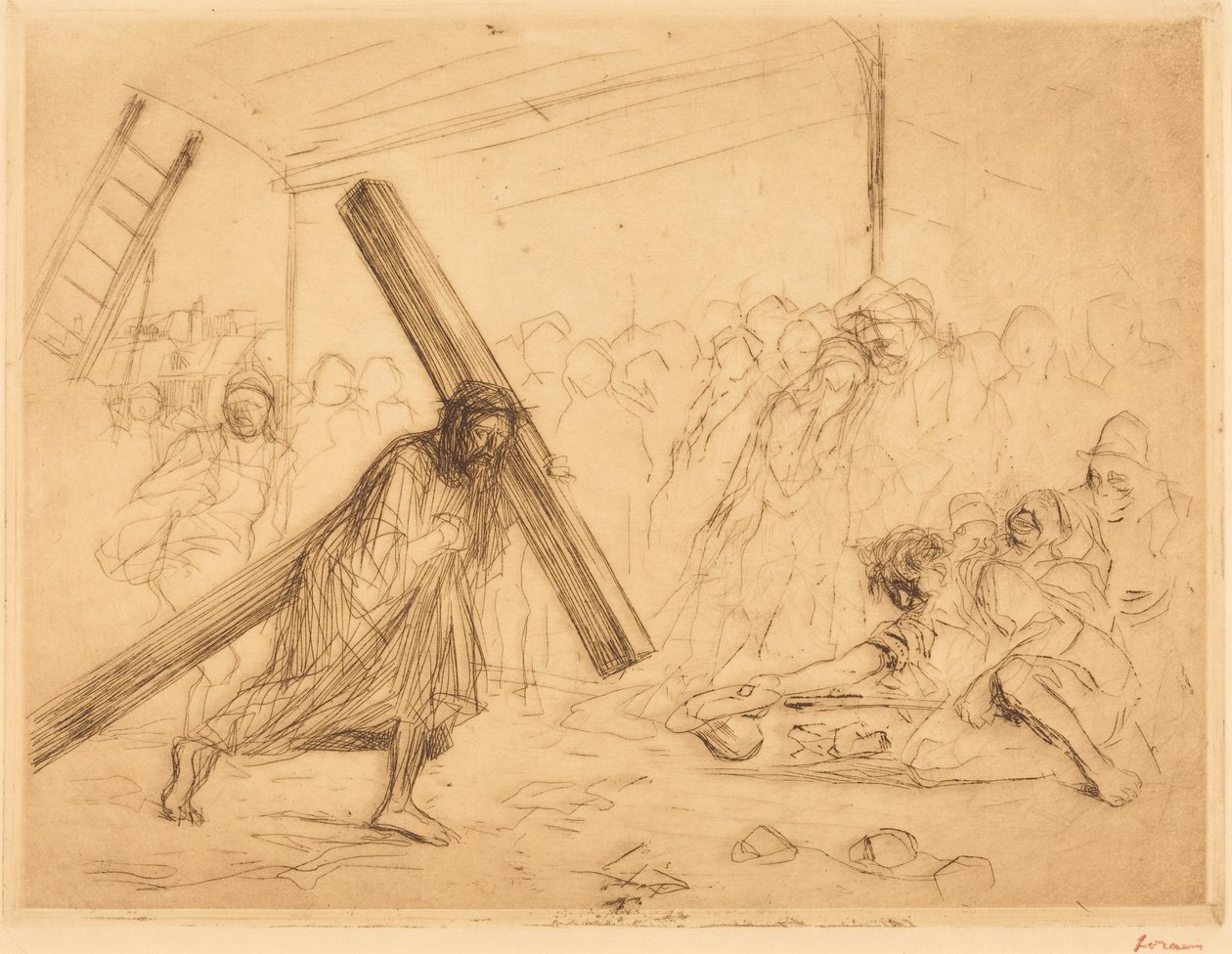 Kristus bærer sit kors (fjerde tavle) af Jean-Louis Forain