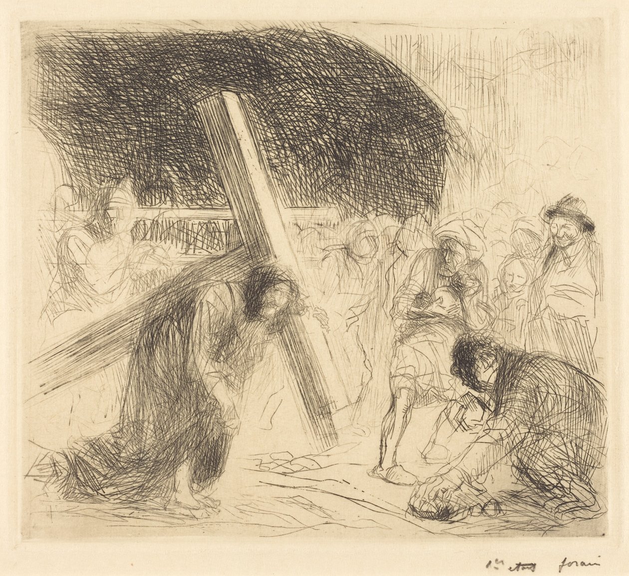 Kristus bærer sit kors (7. tavle) af Jean-Louis Forain