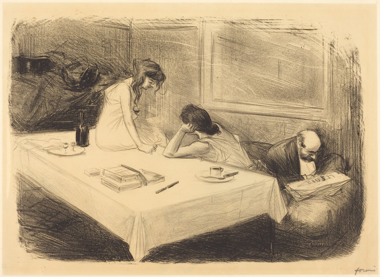 Det private værelse (1. tavle) (The Private Room) (first plate) af Jean-Louis Forain