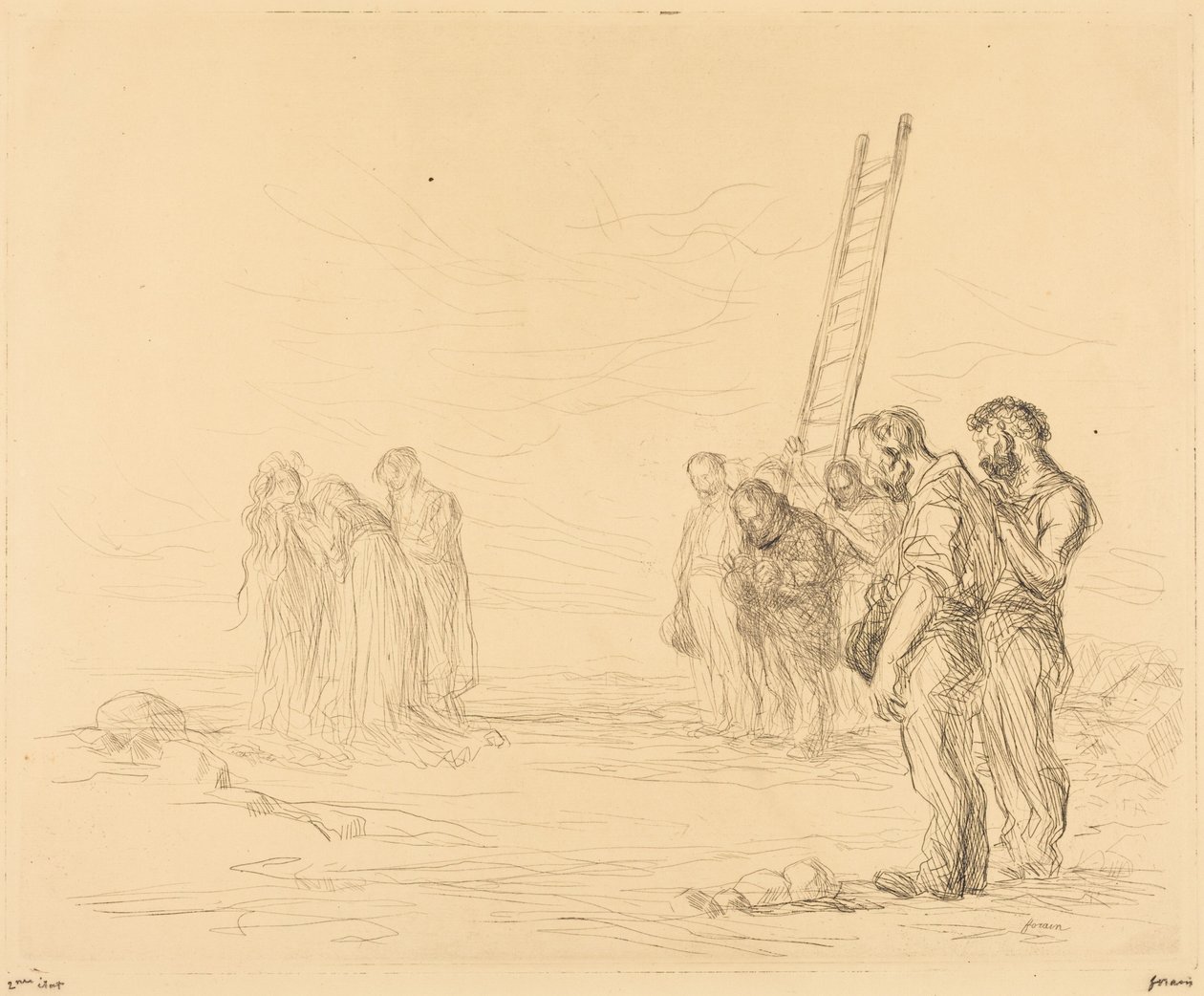 Lidelsesvejen (1. tavle) (Calvary) (første tavle) af Jean-Louis Forain