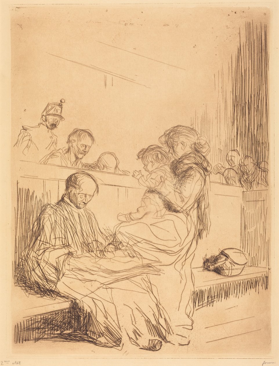Den anklagede og barnet af Jean-Louis Forain