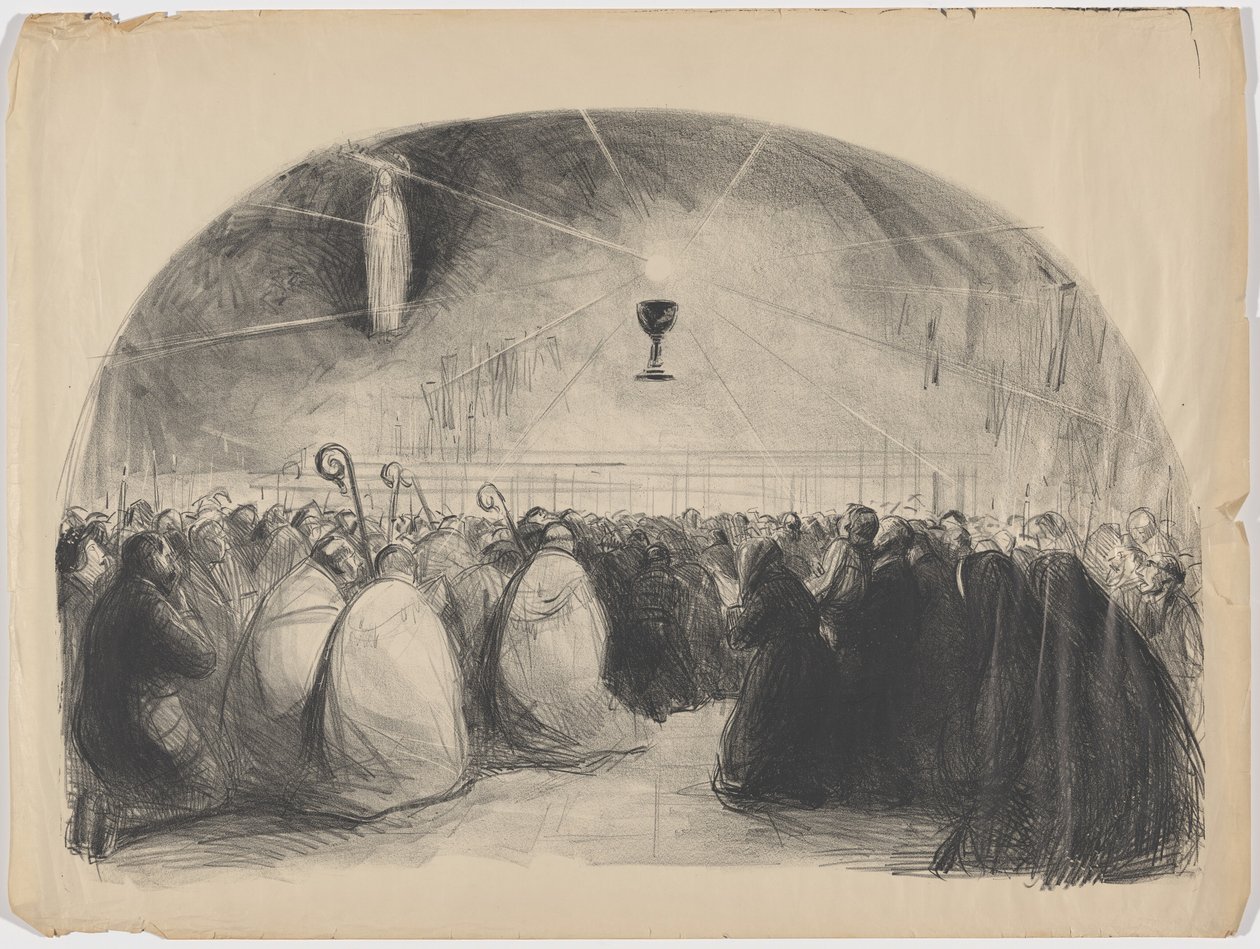 Lourdes, 1914, den 25. internationale eukaristiske kongres af Jean-Louis Forain