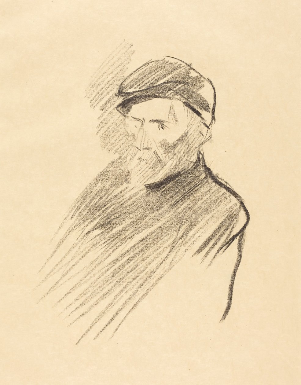 Portræt af Renoir (første planche) af Jean-Louis Forain