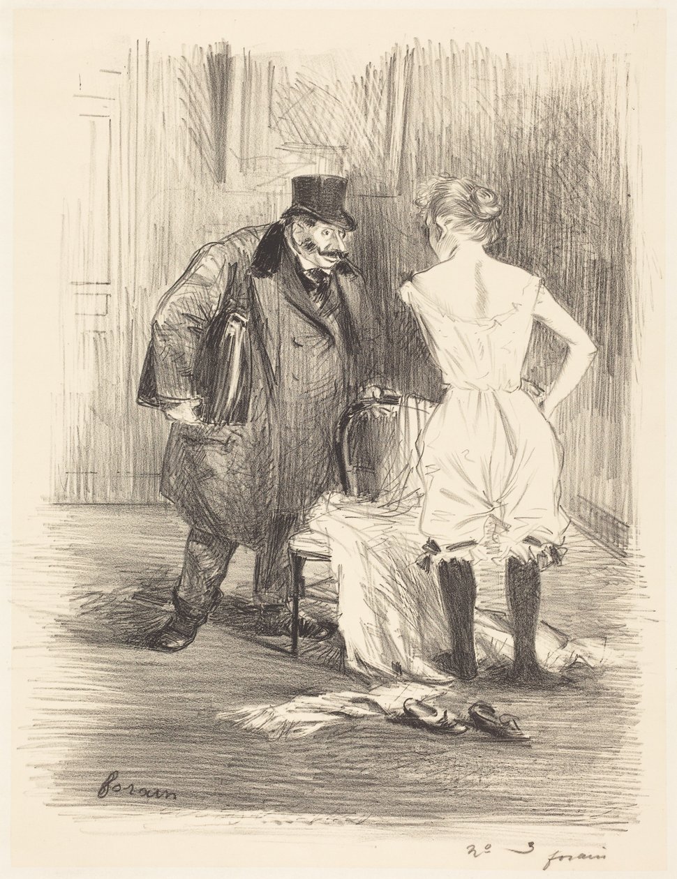 En beslaglæggelse (A Seizure) af Jean-Louis Forain