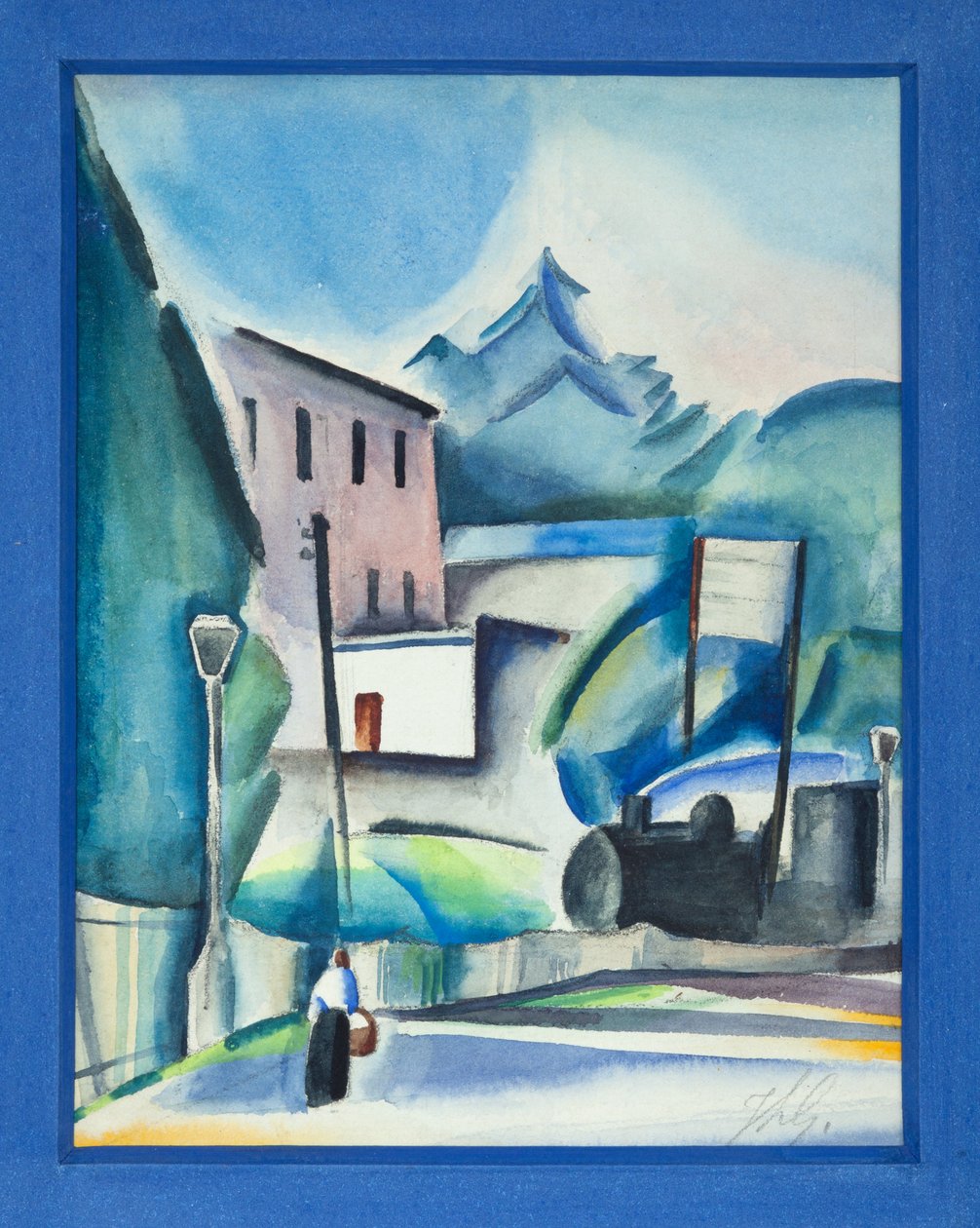 Togets passage, ca. 1915-20 (akvarel på papir) af Jean Louis Gampert
