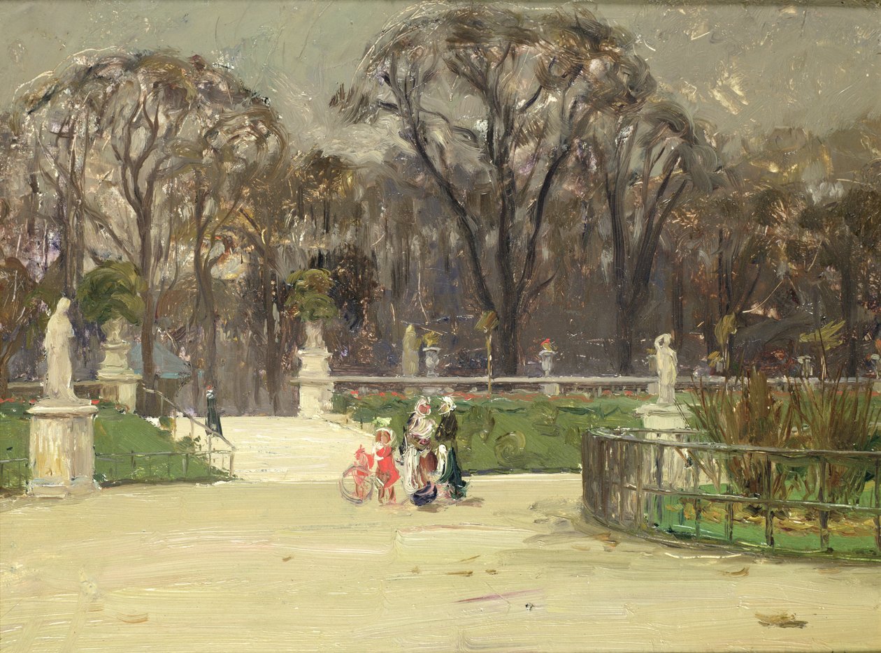 I Jardin du Luxembourg (olie på lærred) af Jean Louis Lefort