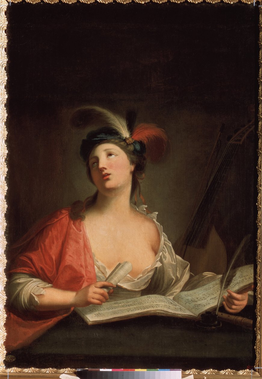 Allegory of Music (Allegory of Music). Maleri af Jean Marc Nattier (Jean-Marc Nattier af Jean Marc Nattier