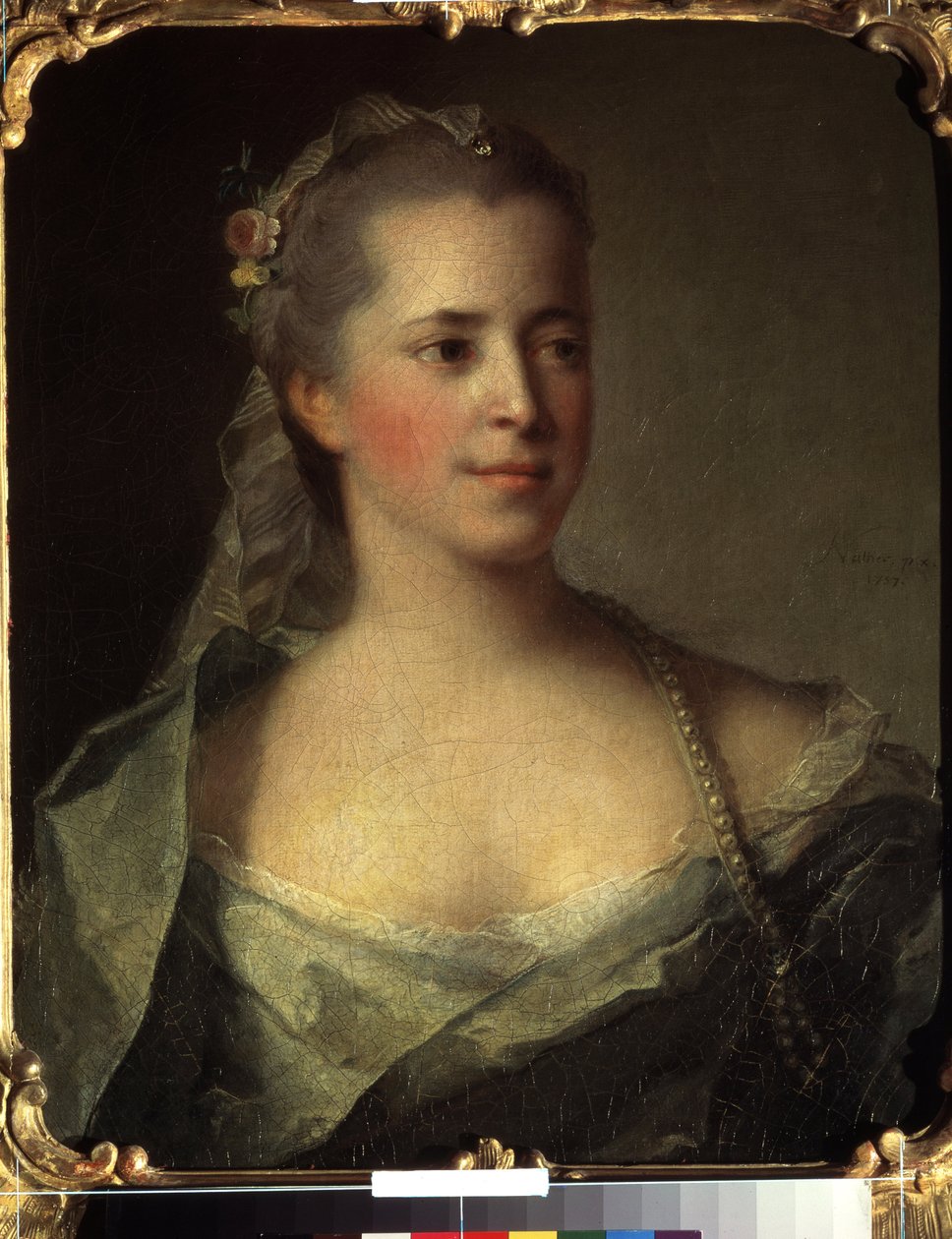 Portræt af en kvinde. (Portræt af en Dame). Maleri af Jean Marc Nattier (Jean-Marc Nattier af Jean Marc Nattier