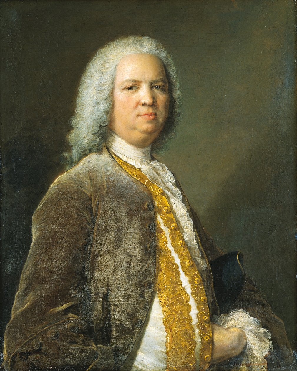 Portræt af Frankfurt-bankieren Johann Georg Leerse af Jean-Marc Nattier