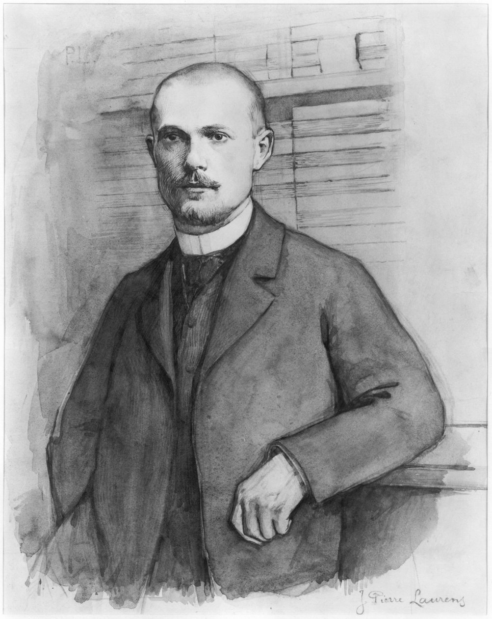 Portræt af Charles Peguy af Jean Pierre Laurens