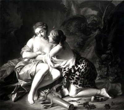 Jupiter og Callisto af Jean Simon Berthelemy