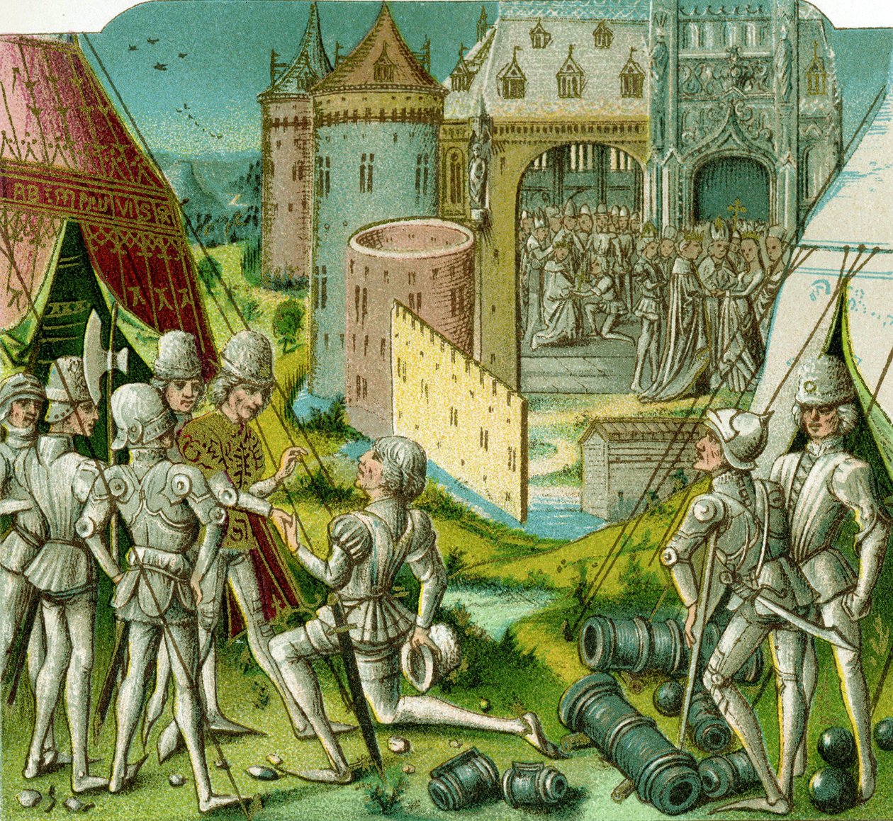 Markis Sigismund af Brandenburg (eller af Luxembourg, hellig romersk kejser af Jean (after) Froissart