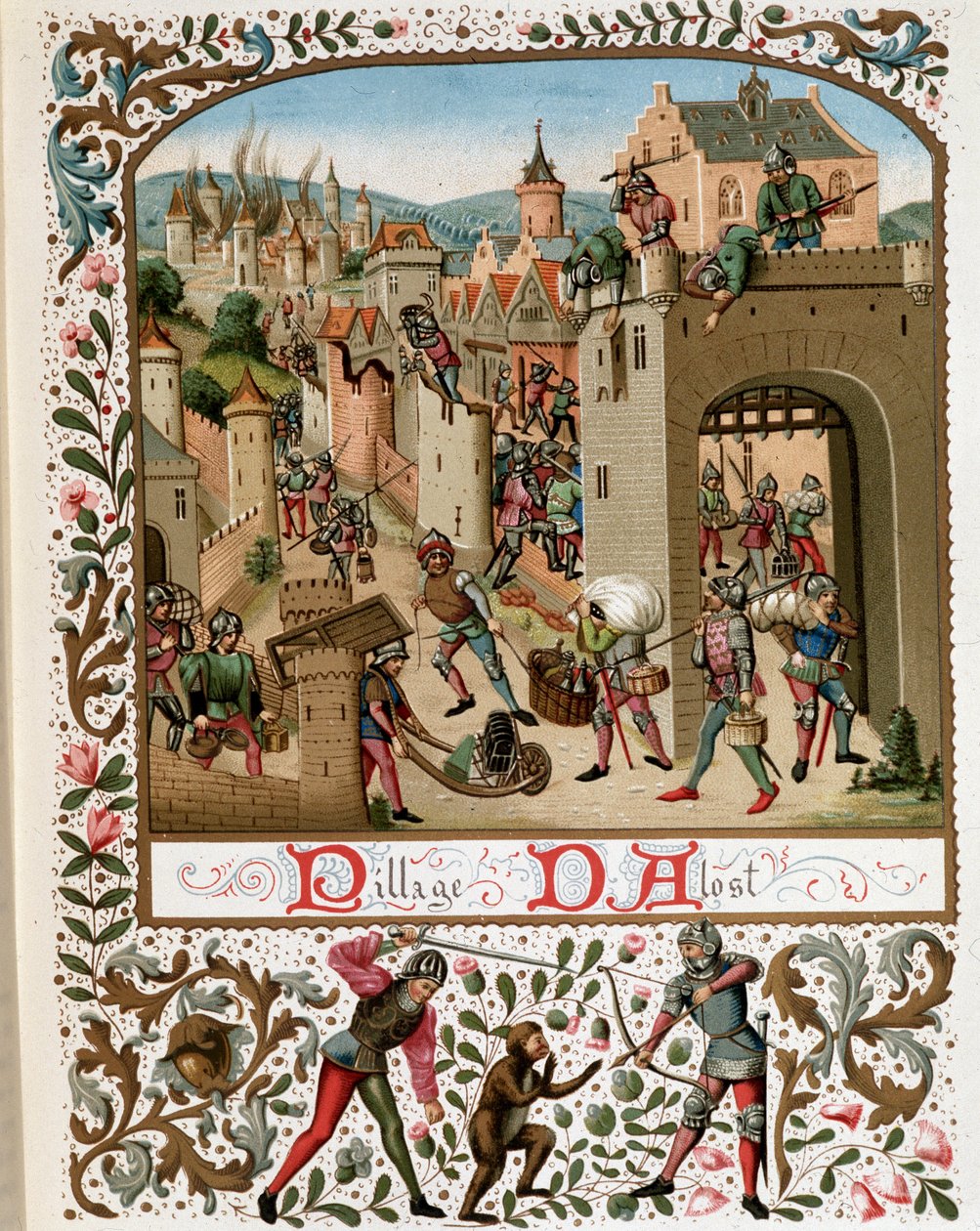 Plyndring af Aalst (flamsk Belgien), middelalder af Jean (after) Froissart