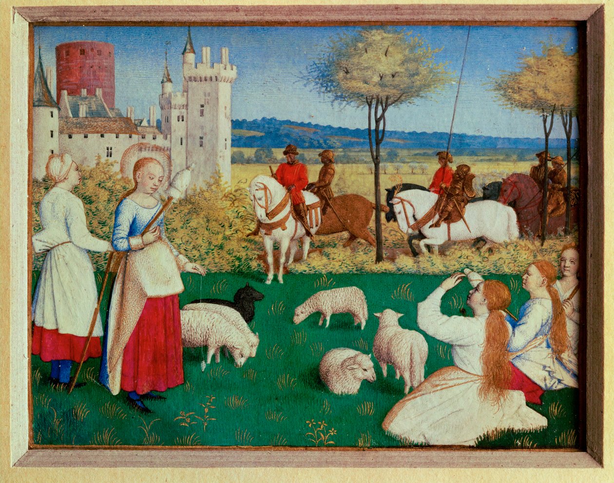 Etienne Chavaliers timer: Sankt Margaretha og præfekten Olybrius ... af Jean (style of) Fouquet
