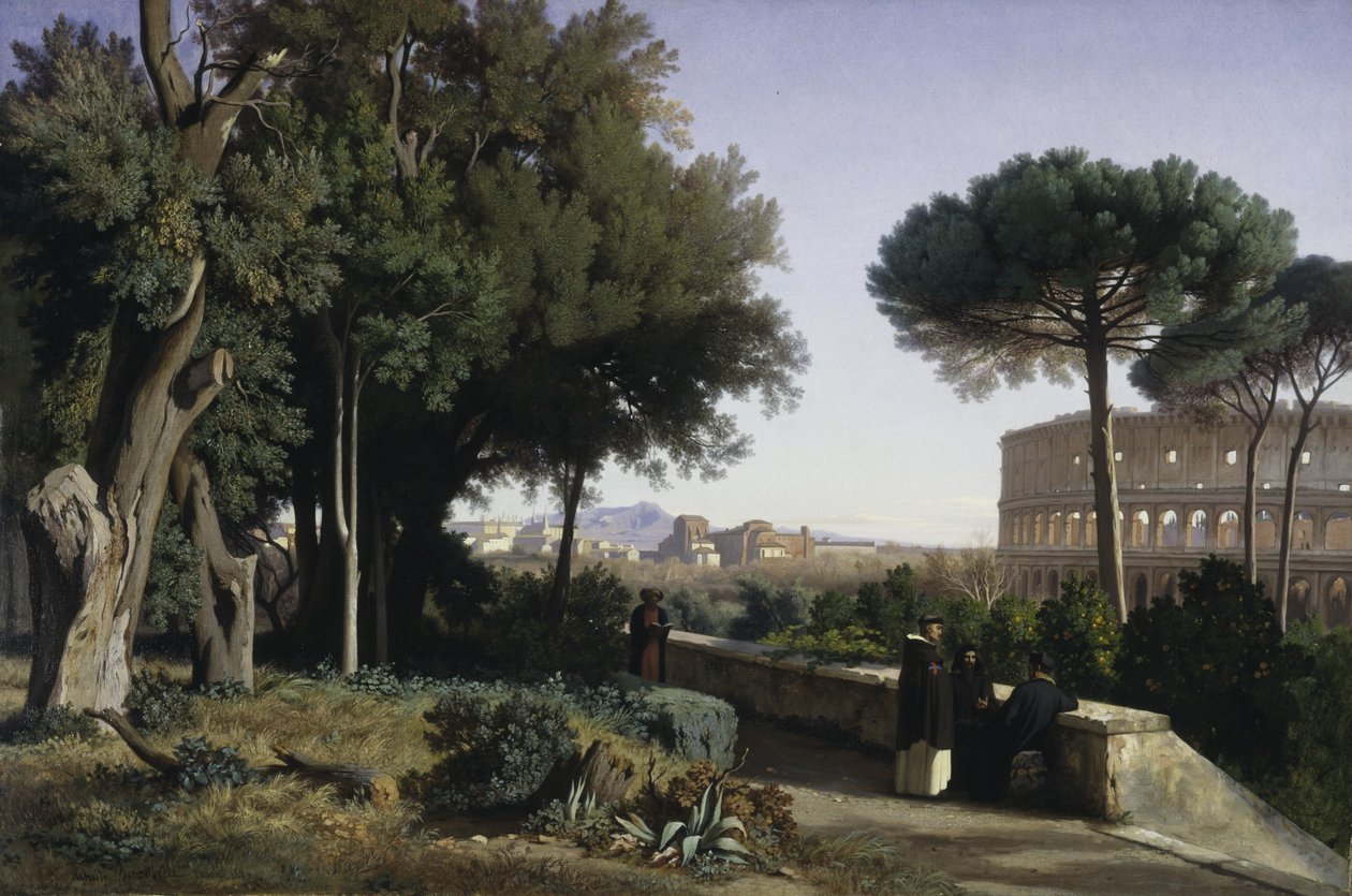 Colosseum set fra Palatinen af Jean Achille Benouville