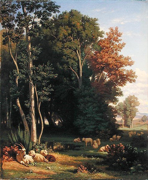 Landskab og dyr af Jean Achille Benouville