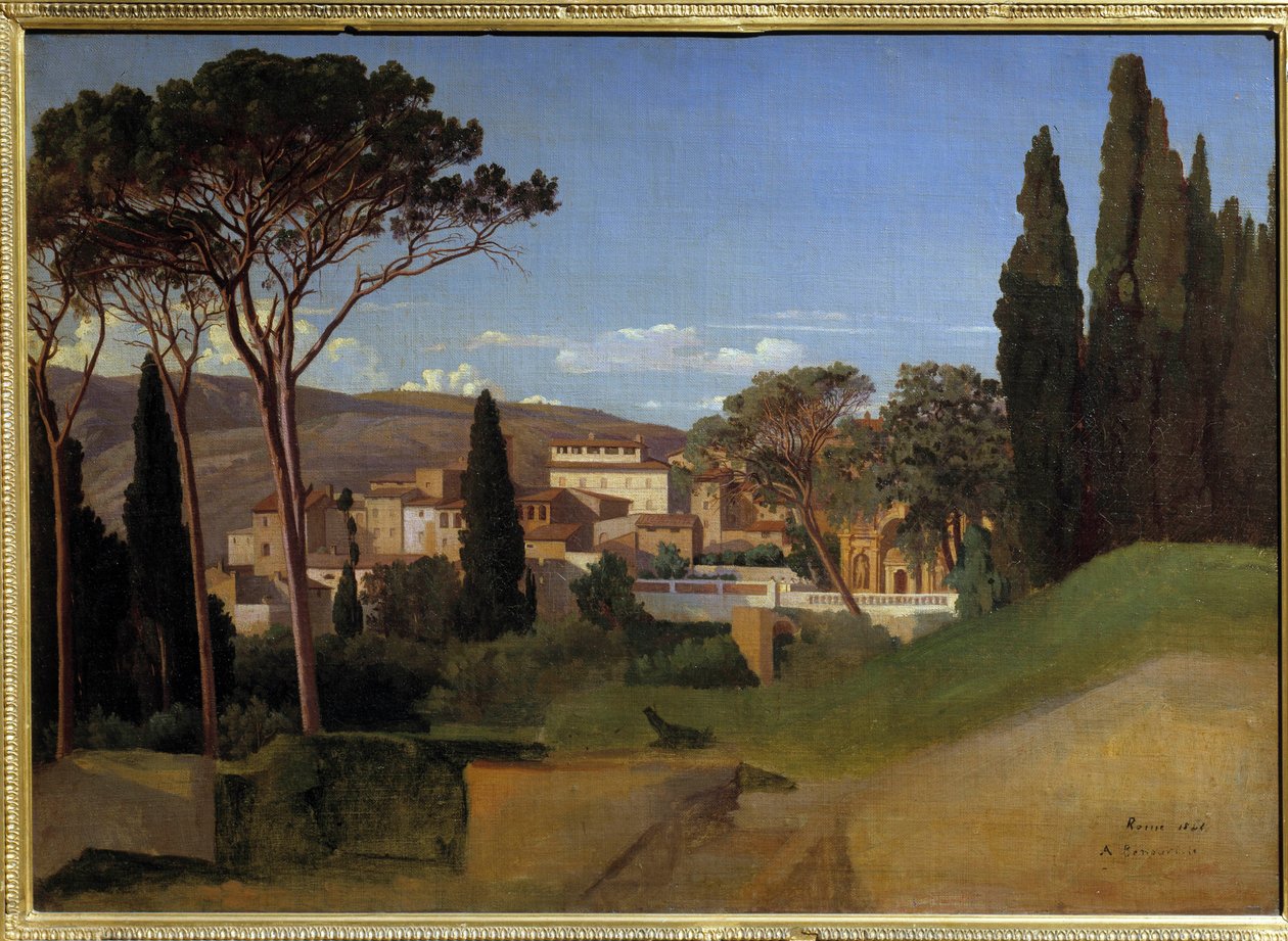 Udsigt over et romersk villamaleri af Achilles J. Benouville (1815-1891) 1844 søn. 0,51 x 0,72 m Paris, musee d