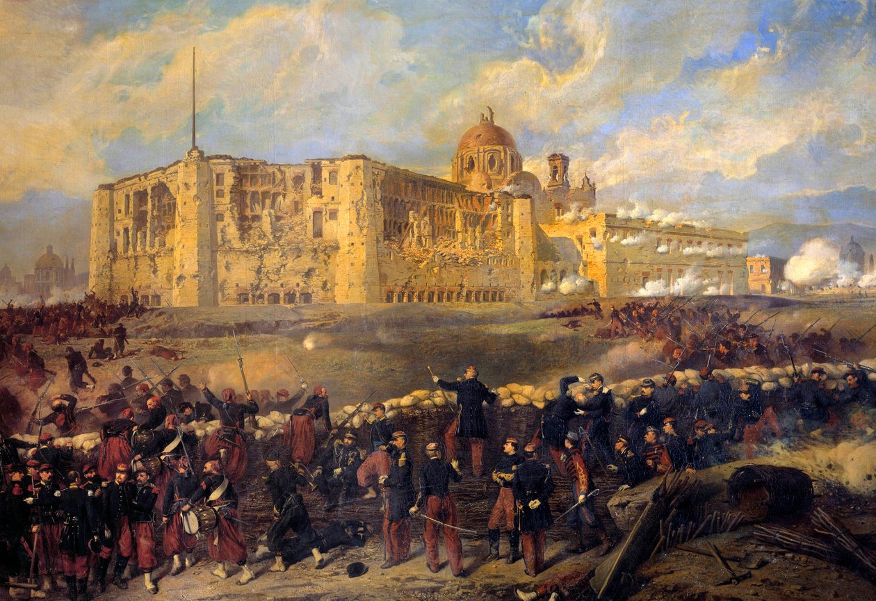 Ekspedition fra Mexico (1861-1867): "" General Francois Achille Bazaine (Francois-Achille) af Jean Adolphe Beauce