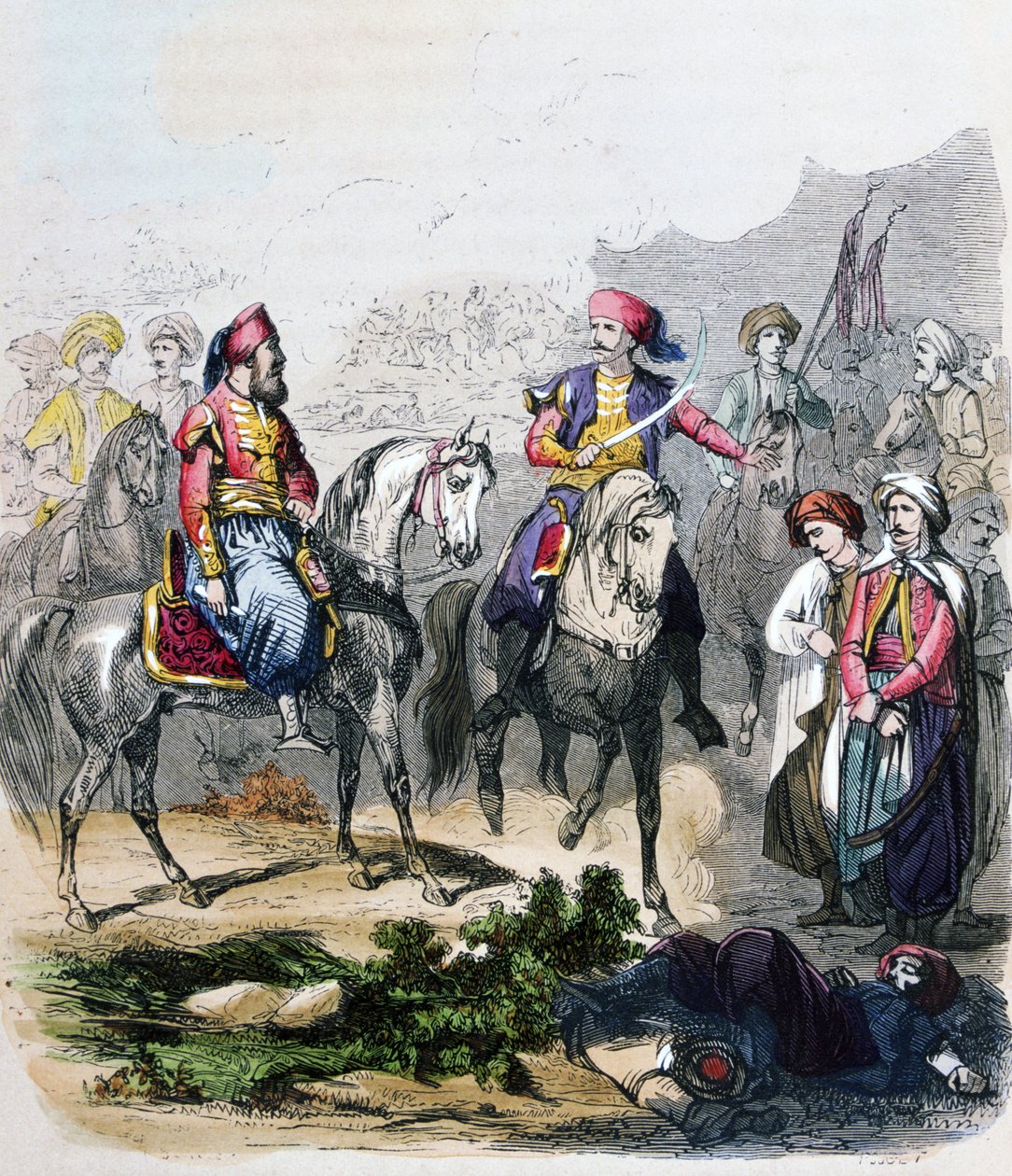 Slaget ved Nezib (Nisib, Nizib, Nizip) 24. juni af Jean Adolphe Beauce