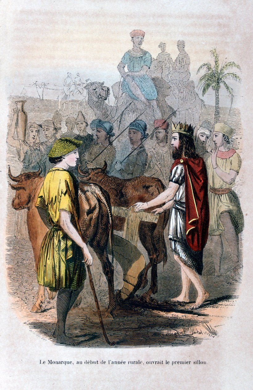 Monarken åbnede i begyndelsen af det landlige år den første fure, 1847 af Jean Adolphe Beauce
