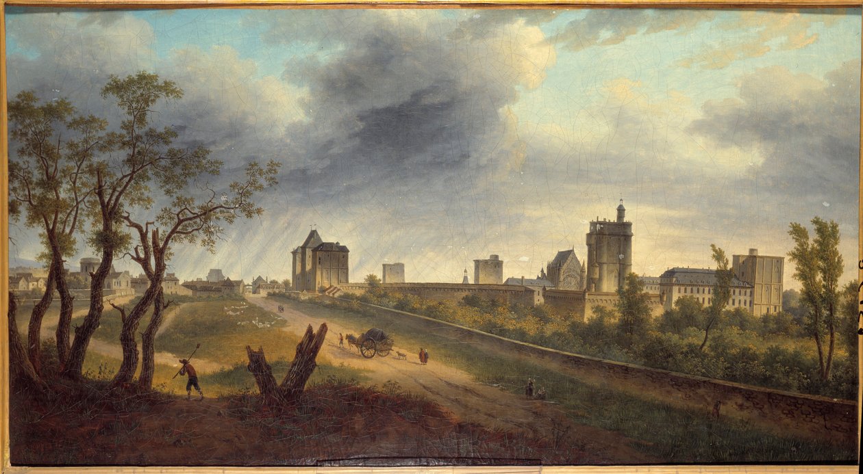 Udsigt over slottet Vincennes Maleri af Adrien Guignet (1816-1854) af Jean Adrien Guignet
