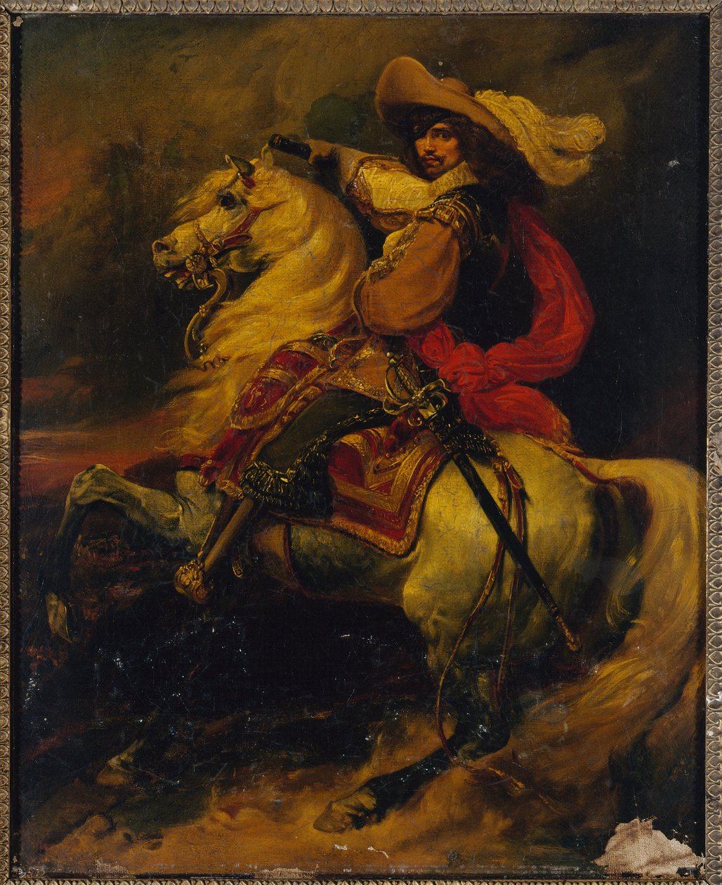 Fransk: Rytterportræt af Josias, greve af Rantzau (1609-1650), marskal af Frankrig af Jean Alaux