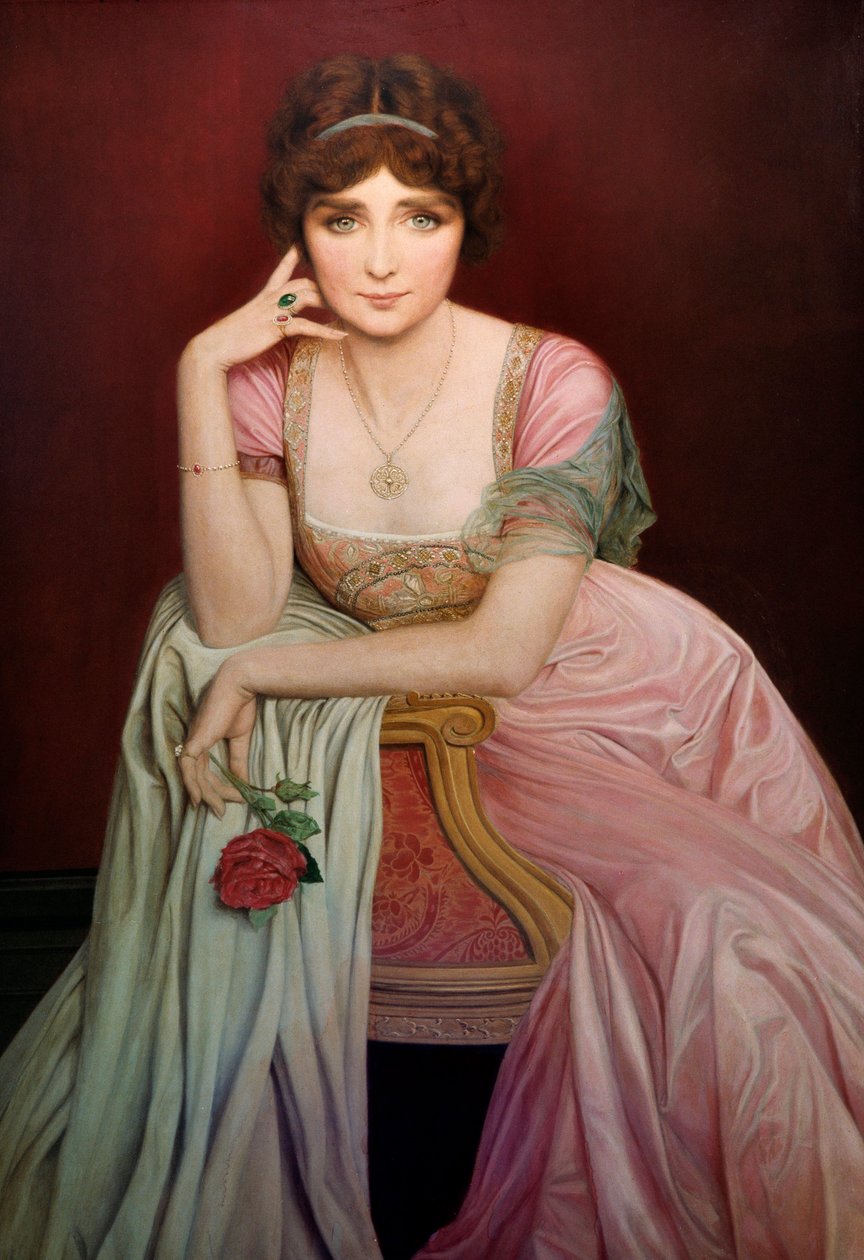 Portræt af sangerinden Genevieve Vix (1879-1939) maleri af Jean Alex Coraboeuf (1870-1947) 1906 Nantes, Musee des Beaux Arts af Jean Alexandre Coraboeuf