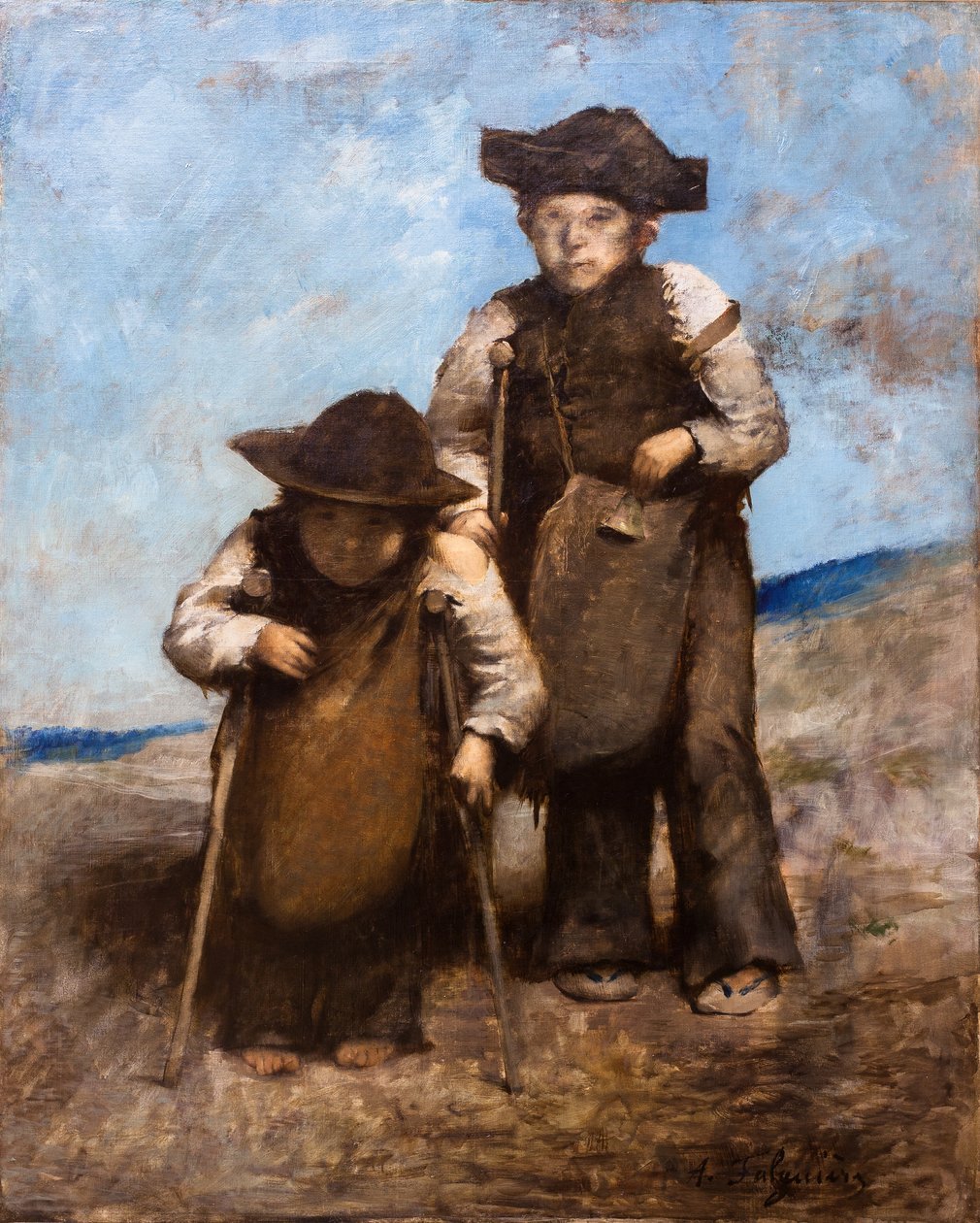 Dværgene, souvenir fra Spanien, 1880 (olie på lærred) af Jean Alexandre Joseph Falguiere