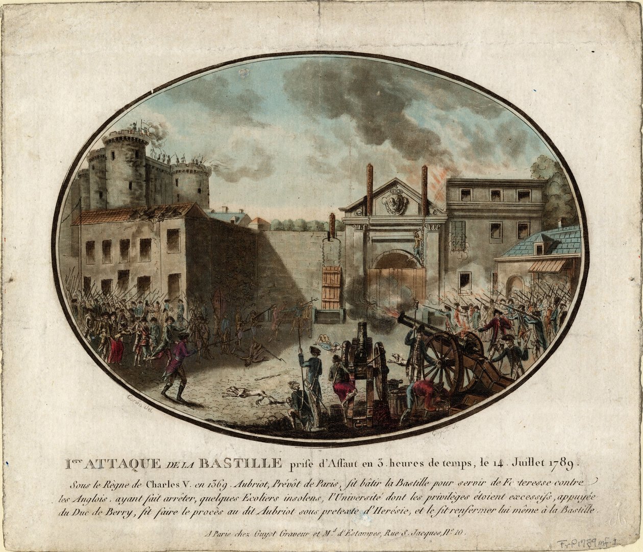 Stormningen af Bastillen den 14. juli 1789, 1789 af Jean Alexis Cornu