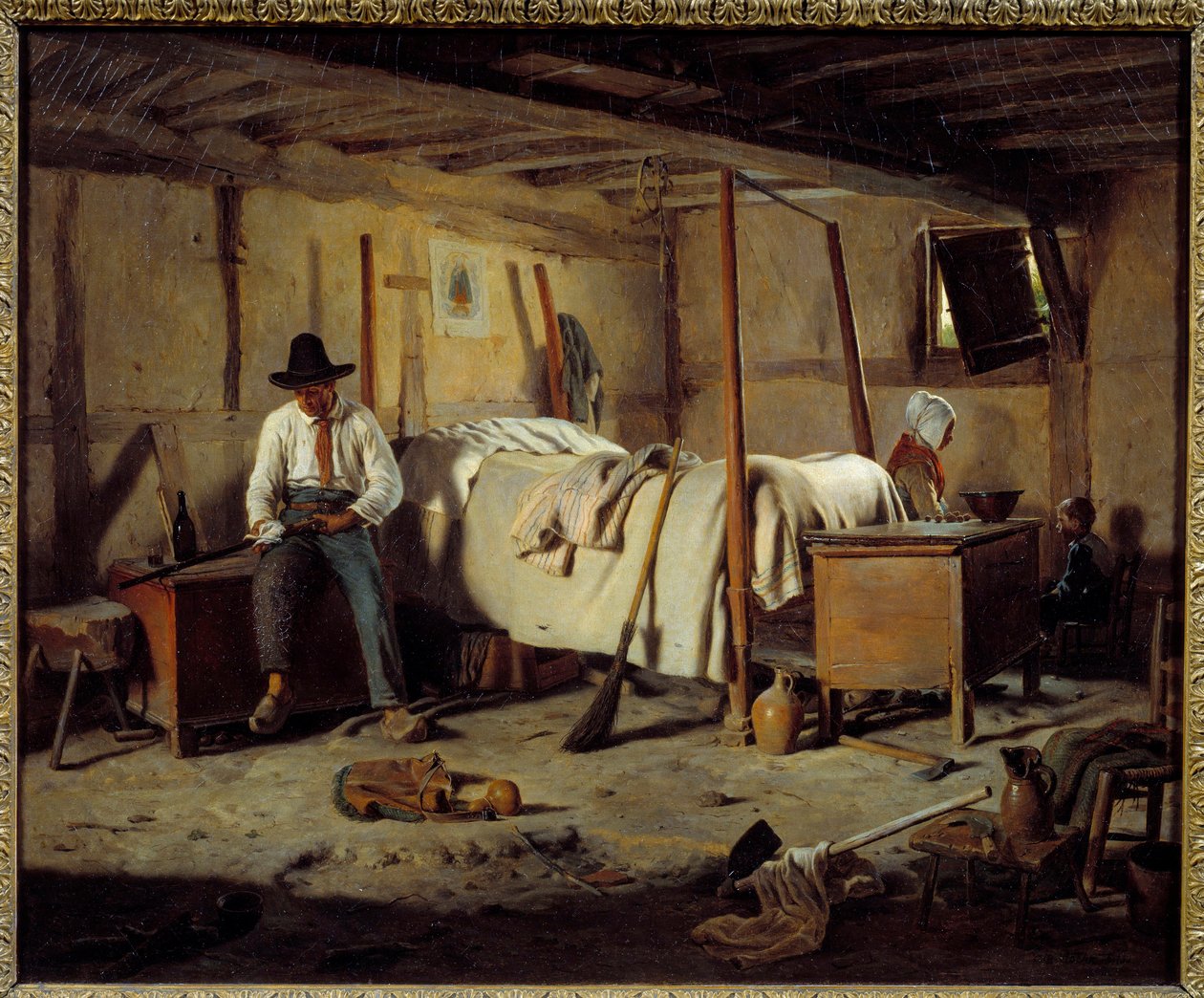 Krybskytten Maleri af Jean Alphonse Roehn (1799-1864) 1850 Dim. 0,5x0,6 m af Jean Alphonse Roehn