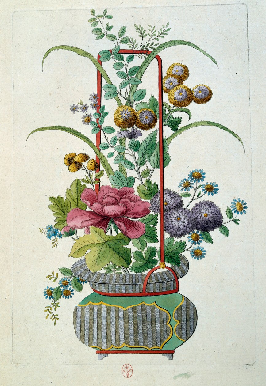 Blomsterkrukke. Gravering af Jean Antoine Fraisse (1700-tallet) af Jean Antoine Fraisse