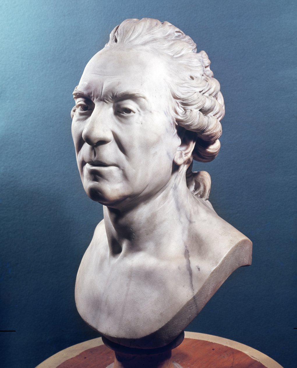 Buste af Georges Louis Leclerc (1707-88) Comte de Buffon, ca.1783 (marmor) af Jean Antoine Houdon