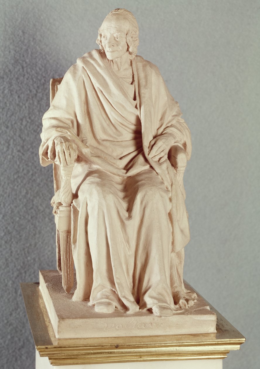 Francois Marie Arouet Voltaire (1694-1778) 1778 (marmor) af Jean Antoine Houdon