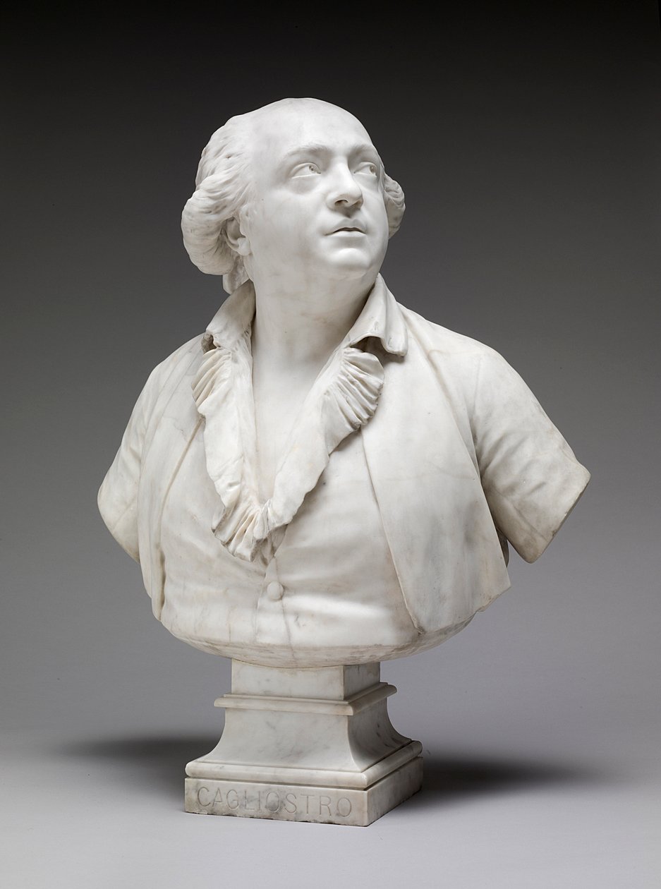 Giuseppe Balsamo, Comte di Cagliostro, 1786 (marmor) af Jean Antoine Houdon