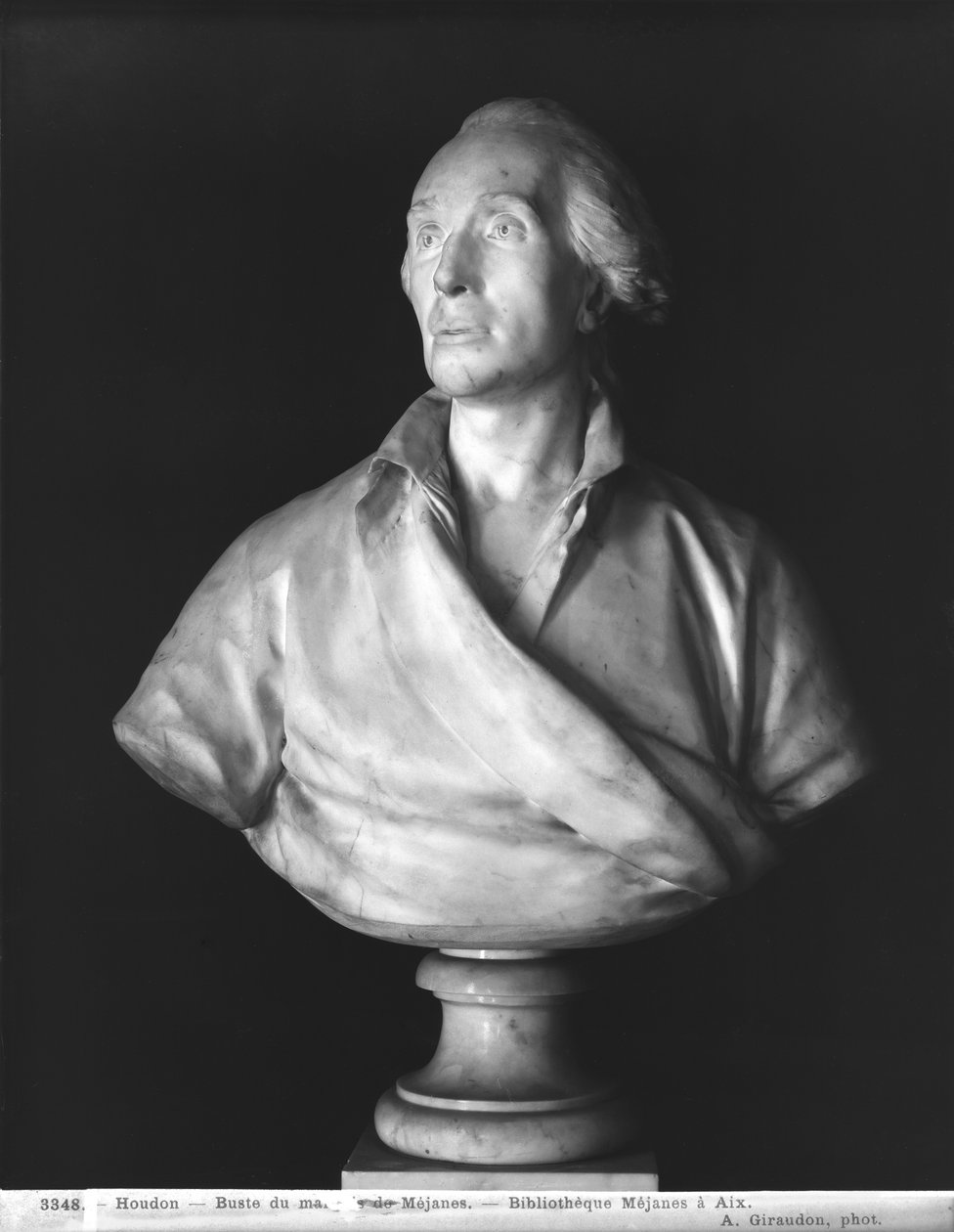 Jean-Baptiste de Piquet (1729-86) Marquis de Mejanes (1729-86) 1786 (marmor) af Jean Antoine Houdon
