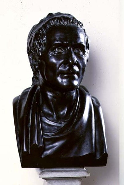 Jean Jacques Rousseau (1712-78) 1778 (bronze) af Jean Antoine Houdon