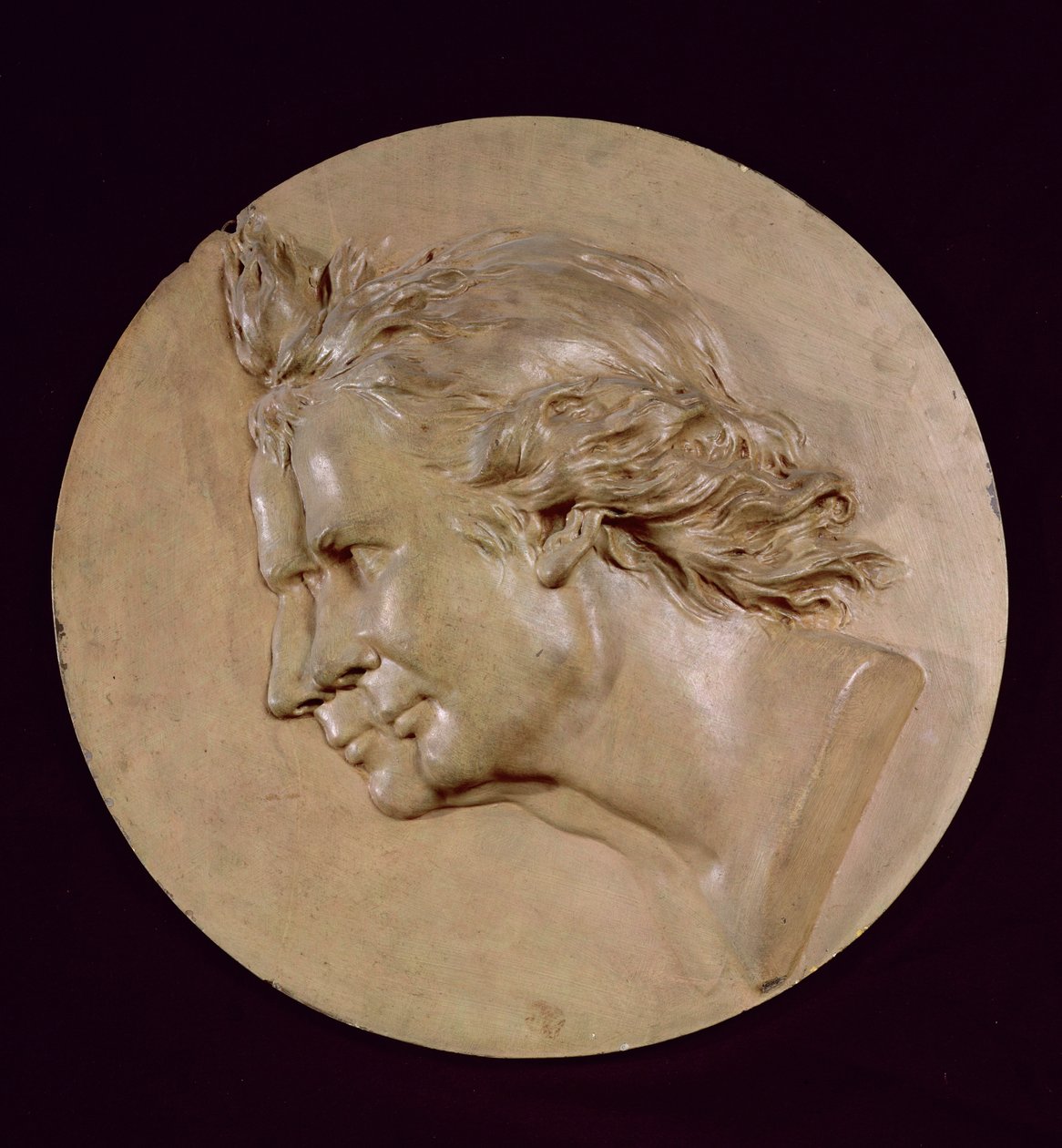 Medaljon forestillende Joseph (1740-1810) og Etienne Montgolfier (1745-99) af Jean Antoine Houdon