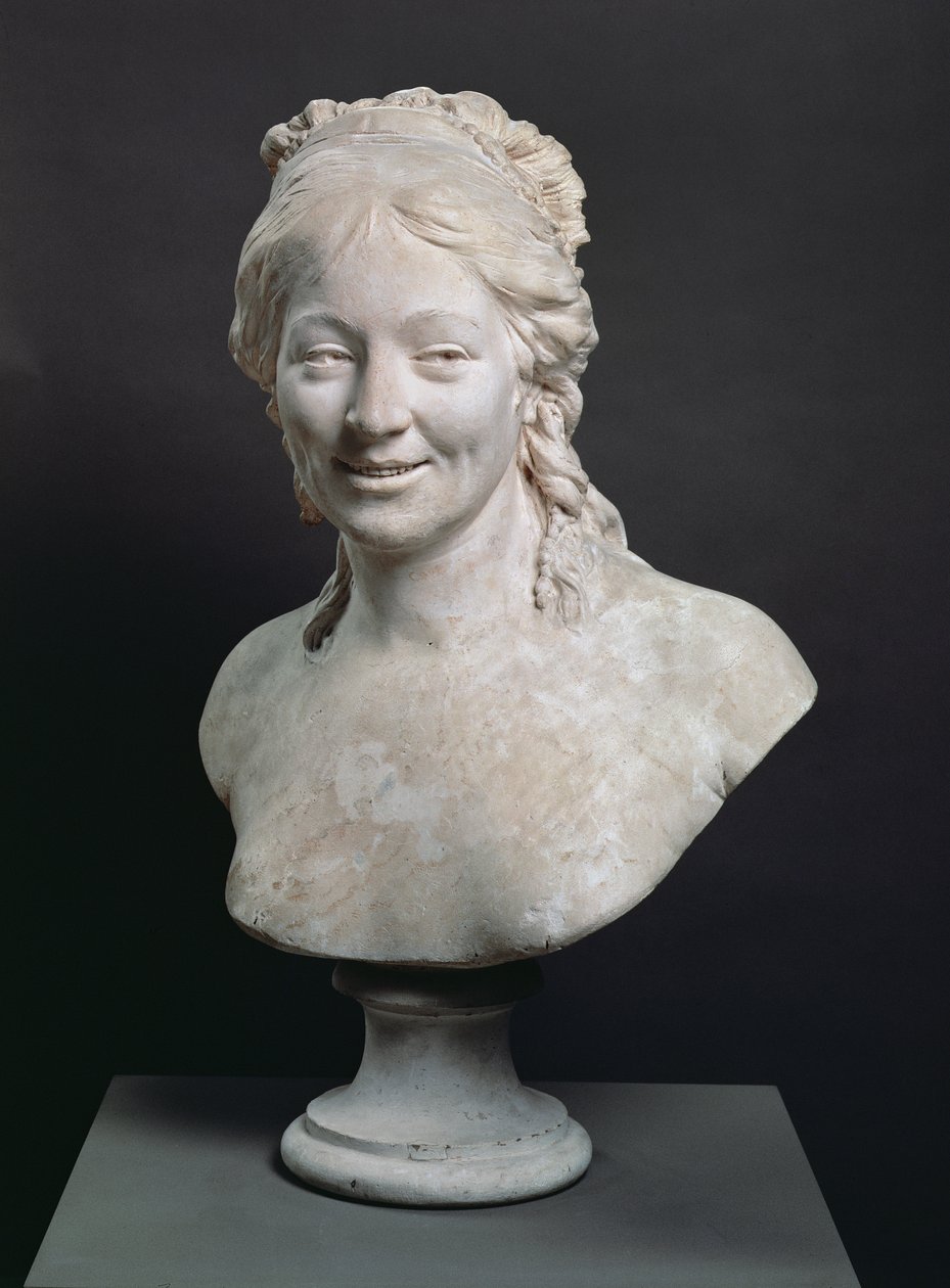 Portrætbuste af Madame Houdon, kunstnerens hustru, 1786 (gips) af Jean Antoine Houdon