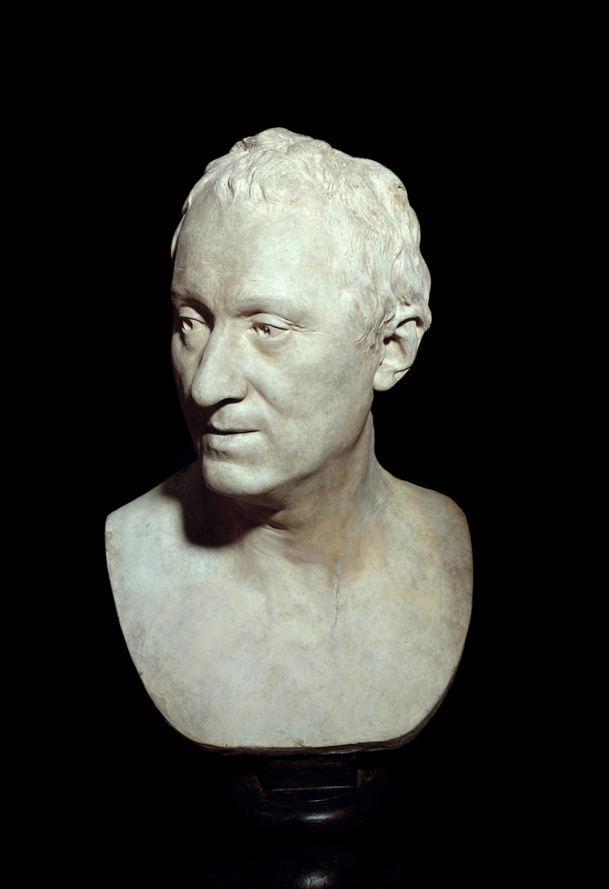 Terracotta buste af filosoffen Denis Diderot (1713-1784) Skulptur af Jean Antoine Houdon (1741-1828) 1771 Paris, Louvre af Jean Antoine Houdon