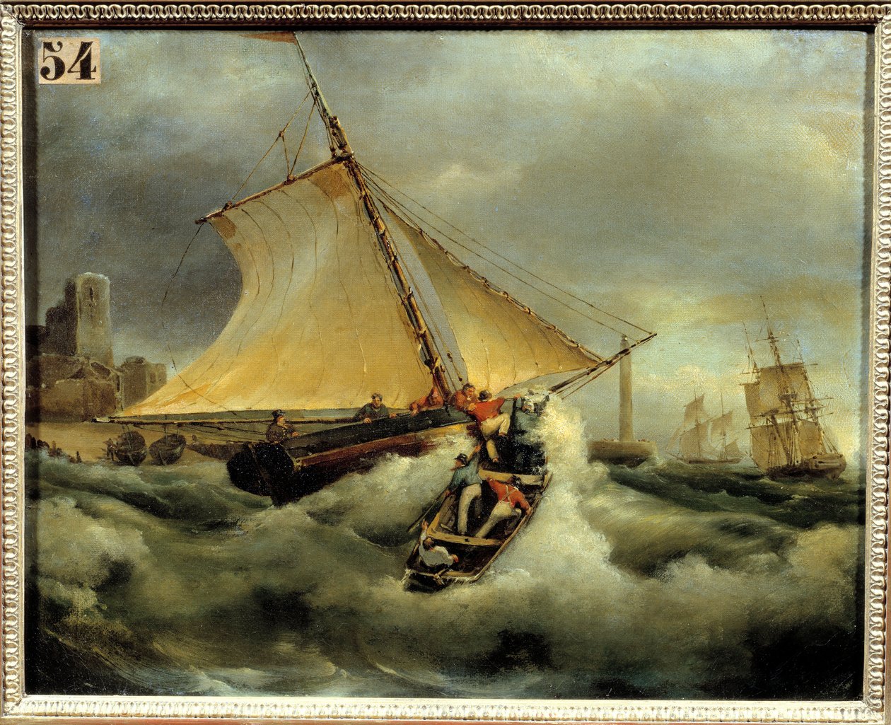 Et dårligt tidspunkt. Maleri af Theodore Gudin (1802-1880) af Jean Antoine Theodore Gudin